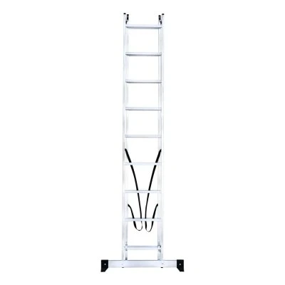 Купить Лестница-Стремянка двухсекц.НОВАЯ ВЫСОТА NV1220 алюмин.2х9 ступ 2,4-3,9м  205583