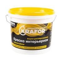 Краска В/Д Латекс Интер. Влагостойкая 6,5кг Крафор 26966