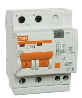 Купить Дифференциальный автомат TDM АД12 2P С16А SQ0204-0006