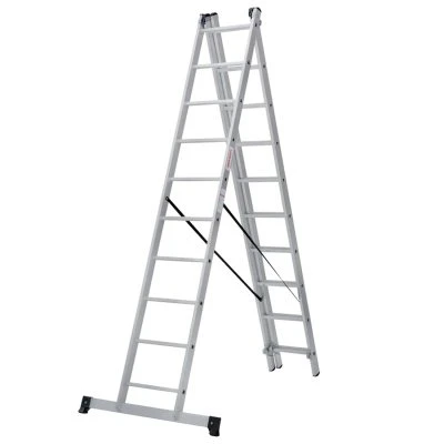 Купить Лестница-Стремянка трехсекц.НОВАЯ ВЫСОТА NV1230 алюм.3х10 ступ.2,67-6,31м 46487