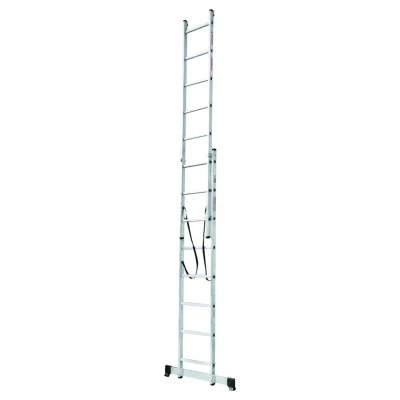 Купить Лестница-Стремянка двухсекц.НОВАЯ ВЫСОТА NV1220 алюм.2х8 ступ.2,14-3,44м 205582