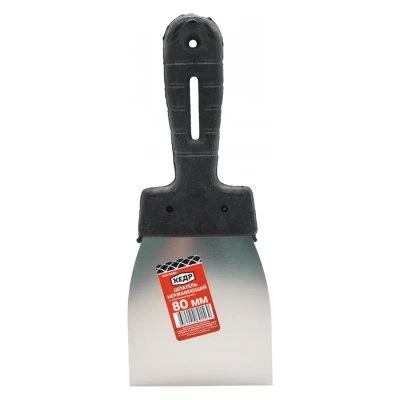 Купить Шпатель КЕДР Нерж сталь, пласт ручка,80мм  26215