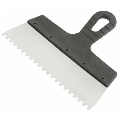 Купить Шпатель Фасадный зубчатый КЕДР нерж сталь, пласт. ручка 250мм зуб 6х6мм  51317