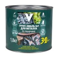 Грунт- эмаль по ржавчине 3 в 1 желтая 1,8 кг (1/6) "V"