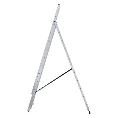 Купить Лестница-Стремянка трехсекц.НОВАЯ ВЫСОТА NV1230 алюм.3х11 ступ.2,93-7,09м  46488