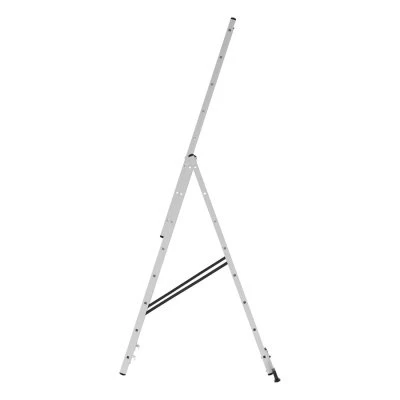 Купить Лестница-Стремянка трехсекц.НОВАЯ ВЫСОТА NV1230 алюм.3х8 ступ.2,14-4,74м  46493