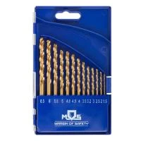 Купить Набор сверл п/мет 1,5-6,5мм MOS титанов. покрытие13шт 35734м