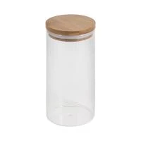 Купить Банка для сыпучих продуктов "BAMBU" 1,5 л стекло, крышка бамбук (1/30) "MALLONY"