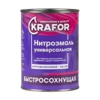 Нитроэмаль НЦ-132 быстросохнущая KRAFOR 0,7кг Серая 