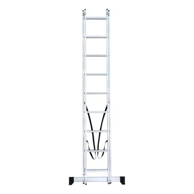 Купить Лестница-Стремянка двухсекц.НОВАЯ ВЫСОТА NV1220 алюмин.2х9 ступ 2,4-3,9м  205583
