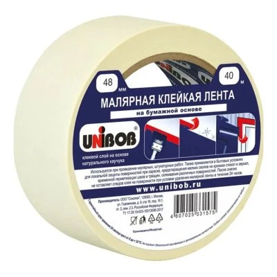 Купить Скотч малярный 48ммх40м UNIBOB 220454