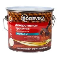 Пропитка декоративная "Экстра 3 в 1" рябина 3 л (1/4) "DREVIKA"