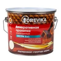 Пропитка декоративная "Экстра 3 в 1" красное дерево 3 л (1/4) "DREVIKA"