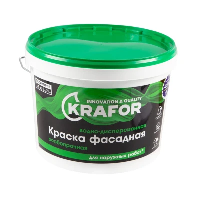 Краска В/Д Фасадная Особпрочная 14.0кг Krafor 26952