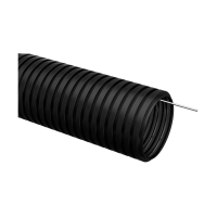 Купить Труба гофрированная пнд D 20 мм с зондом (бухта 10 м) черная (1) "IEK"
