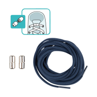 Купить Шнурки для обуви эластичные с фиксатором 100 см 2 шт., темно-синие (1/12/996) "Рыжий кот"