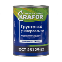 Грунт гф-021 красно-коричневый  0,8 кг (1/14) "KRAFOR"