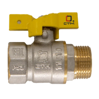 Купить Кран шаровый газ.1/2" со штуцером бабочка