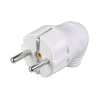 Купить Вилка разборная угловая с заземл. впу11-01-ст 16а, белый (1/50/600) "IEK"