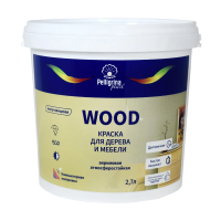 Краска "WOOD" для дерева и мебели акриловая база с 2,7 л (1/2) "Пеллигрина жемчуг"