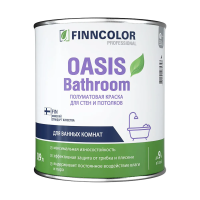 Краска "OASIS BATHROOM" база с 0,9 л (1/6) для влажн. помещений "FINNCOLOR"