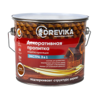 Пропитка декоративная "Экстра 3 в 1" груша 3 л (1/4) "DREVIKA"