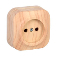 Купить Розетка открыт. уст. "GLORY" 1 местн. рс20-2-хс, 10а, сосна (1/36/432) "IEK"