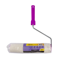 Купить Валик велюр для лака D48/250 мм (ворс 4 мм) бюгель 8 мм (в сборе) (1/36) "KRAFOR" 010-0250