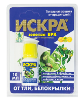 Купить Инсектицид "Искра золотая" от тли, белокрылки флакон 10 мл на блистере (1/120) "GREEN BELT"