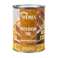 Масло по дереву "INTERIOR OIL" для внутр. и наружных работ сосна 1 л (1/14) "VERES"