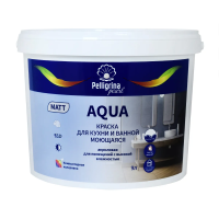 Краска "AQUA "Для кухни и ванной моющаяся акриловая база а 9 л (1) "Пеллигрина жемчуг"