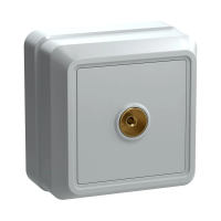 Купить Розетка телевизионная открыт. уст. "Октава" ртв20-об, белый (1/36/432) "IEK"