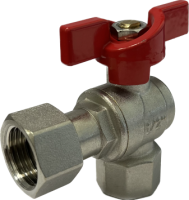 Купить Кран шаровый с накид гайкой угловой 1/2" г/г 08129