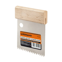 Купить Шпатель для клея прямой 80 мм S2 зуб 5 х 4 мм (1/45) "Шабашка" 0021-018