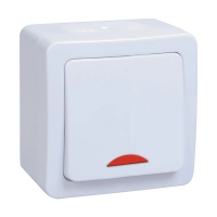 Купить Выключатель открыт. уст. "Гермес PLUS" 1 кл. с индикатором вс20-1-1-гпб, IP54 (1/10/100) "IEK"