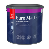 Краска "EURO MATT-3" база с  2,7 л (1) интерьерная "Тиккурила"