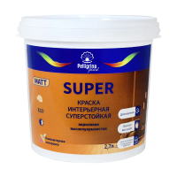 Краска "SUPER" интерьерная суперстойкая акриловая база а 2,7 л (1/2) "Пеллигрина жемчуг"