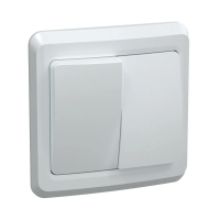 Купить Выключатель "Вега" 2-х кл. вс10-2-0-вб, 10а, белый (1/50/200) "IEK"