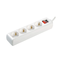 Купить Удлинитель с заземл. и выключ. 4 розетки, 2P+PE/5 м 3*1 мм, 16а (1/8/32) "IEK"