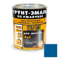 Грунт- эмаль по ржавчине "DALI"  3 в 1 синяя (RAL 5005)  2 л (1/3) "Рогнеда"
