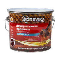 Пропитка декоративная "Экстра 3 в 1" махагон 3 л (1/4) "DREVIKA"