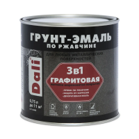 Грунт- эмаль по ржавчине "DALI" графитовая 3 в 1 коричневая  0,75 л (1/6) "Рогнеда"