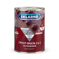 Грунт- эмаль по ржавчине "SKLADNO" 3 в 1 белый 1,8 кг (1/6)