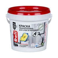 Краска акриловая "DALI PROFESSIONAL" 3 (матовая) для стен и потолков  база а  0,9 л (1/6) "Рогнеда"