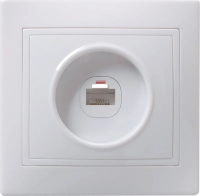 Купить Розетка телефонная "Кварта" 1 местн. рт10-кб, белый (1/10/200) "IEK"