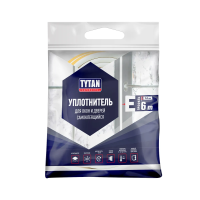 Купить Уплотнитель E 9 X 4 MM белый 6 м (1/20) "TYTAN PROFESSIONAL"