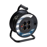 Купить Удлинитель на катушке с термозащ. 4 розетки, 20 м 3*1,5 мм (1) "GENERICA"