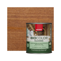Пропитка защитная декоративная для древесины "BIO COLOR CLASSIC" 0,9 л тик (1/6) "NEOMID"