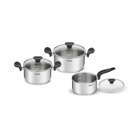 Купить Набор посуды "PRIMARY"  6 предм. (ковш 16 с крышкой, кастрюли 18/20 с крышками) (1) "TEFAL" E308S674