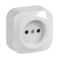 Купить Розетка открыт. уст. "GLORY" 1 местн. рс20-2-хб, 10а, белый (1/36/432) "IEK"
